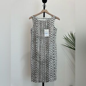 MaxMara Jessica Snake Print Sheath Dress Size 6 Made in Italy NWT Flaw